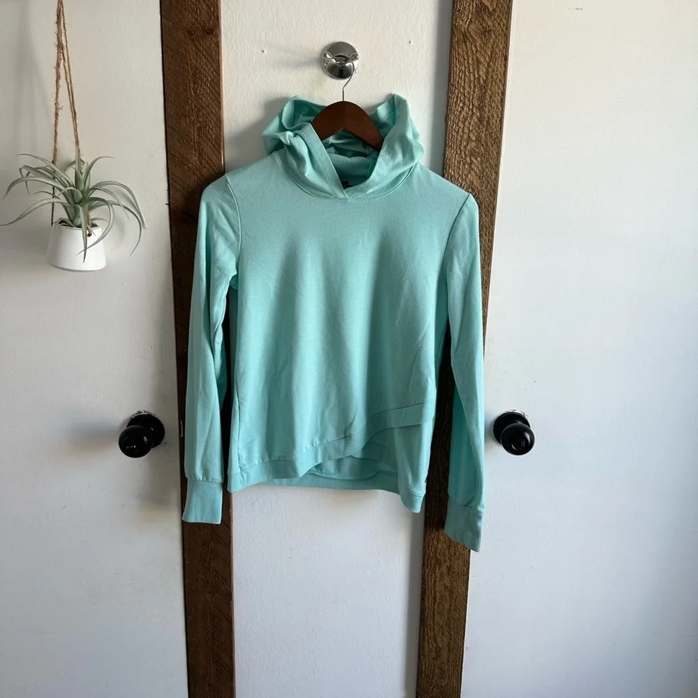 Eddie Bauer Lightweight Aqua Hoodie Girls Size Large (14/16) Hoodie long sleeve
